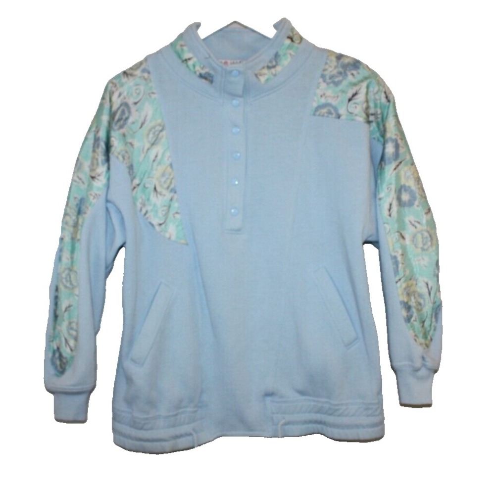 Chinawear by Morsly Sweater Womens Medium Vintage Pullover Blue Grandmacore